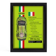 1:32 LP780 รถรุ่นกรอบรูปแขวนภาพวาดกรอบรูปแขวนภาพวาดรถรุ่น 3D Stereoscopic Collection