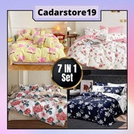 EXCLUSIVE CADAR 5D 100% Cotton 7 In 1 1200TC High Quality Fitted Bedsheet With Comforter (Queen/King