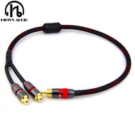 Dây Cáp Âm Thanh HiFi - Jack Cắm 3.5mm Đực Đầu Ra 2 Cổng RCA Cái Cho Hệ Thống Amply