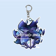 Acrylic Keychain Plants vs. Zombies Shadow Peashooter Game Bag Pendant 5.5cm Double Layer Thick Keyr