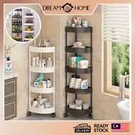 Bathroom Rack Kitchen Rack 4/5 Tiers Multipurpose Organizer Storage Trolley Corner Rack Rak Bilik Ma