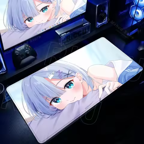 Anime Girl VTuber VSPO Mousepad Large XXL Keyboard Desk Mat PC Gaming Accessories Mouse Pad LockEdge