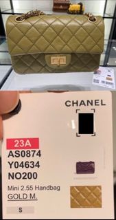 Chanel 2.55 mini reissue, Oliver color （迷你口蓋包）