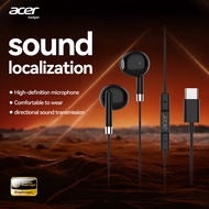 Acer OHR356 Earphones Type-C Wired With Mic Headphones 120cm Cable 32 Ohm Headsets Earbuds For Music