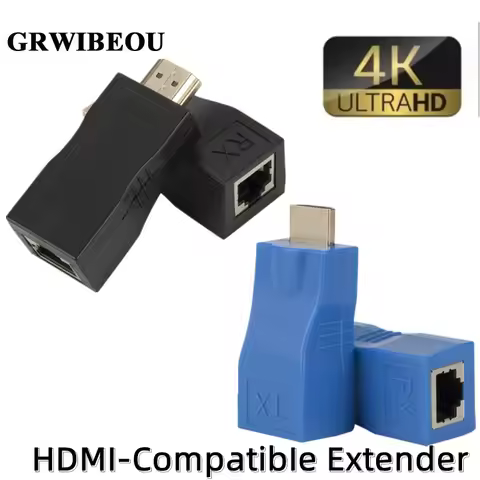 4k HDMI-compatible Extender RJ45 Ports LAN Network HDMI Extension Adapter Up To 30m Over CAT5e/6 UTP