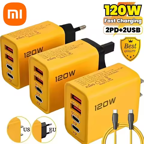 Xiaomi 10A 120W Ultra Fast Charger Cable Super Fast Charger 4Port USBC PD Quick Charging TypeC Charg