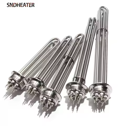 SNDHEATER 63mm Falnge 2” Tri Clamp Brew Heating Element SUS304 TEN 380V/220V 3/4.5/6/9/12KW Tubular 