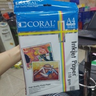 A4 CORAL 110gsm Photo Paper, 100 Sheets