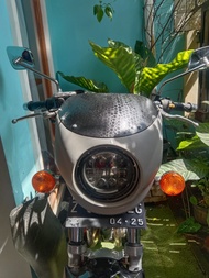 krodong lampu bulat/krodong motor custom berbagai style keren sporty Kedok lampu bulat motor custom 