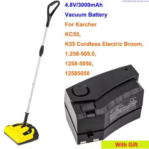 Cameron Sino 3000mAh Battery for Karcher 1.258-505.0 1258-5050 K55 Cordless Electric Broom KC55 K 55