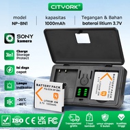 Cityork NP-BN1 NP BN Camera Battery & Charger Battery For Sony Cyber-shot DSC-QX10 DSC-QX100 DSC-T99