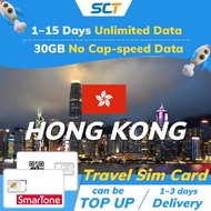 HONG KONG Travel Sim Card Unlimited Data 【3~15 days，45GB High speeds data   + Unlimited 128kbps】 4G 