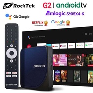 RockTek G2 4K TV 14 Stream Box Netflix Google Certified Amlogic S905X4-K 4G 32G 64G Support DTS Audi