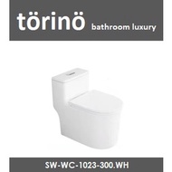 torino  WC 1023 One Piece  Siphonic Water Closet 300mm 12 Inch S-Trap Toilet Bowl (Jamban) 马桶