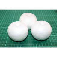 Apple Epal shape polystrene foam styrofoam modelling ball Bola putih gabus