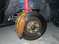 BBK Brembo brake 4pot Brake kit depan with 324mm bekas kondisi prima