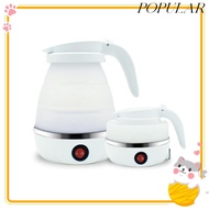POPULAR Electric Kettle, 600ml Mini Water Kettle, Portable Foldable Leakproof 110V/220V Silicone Ket