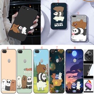 OPPO A56 OPPO A77 F3 R9 R9S A79 A98 5G A38 A16K X3 Lite X3 Neo F1 Plus Find X3 X3 Pro Q7 Anime Bare Bears Soft black phone case