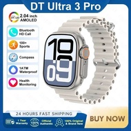 นาฬิกาข้อมือ DT Ultra 3 pro Smart Watch 2025 สำหรับผู้ชาย นาฬิกาข้อมือแบบอัจฉริยะ สายรัดยาง หน้าปัดส