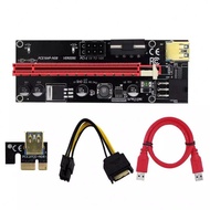 PCIE Riser 1X to 16X Graphics Extension for GPU Mining Riser Rigs Adapter Card, USB 3.0 Cable, 4 Solid Capacitor