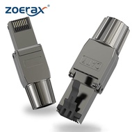 Zoerax RJ45 Kết nối công cụ miễn phí cat6A CAT7 cat8 che chắn RJ45 Modular phích cắm 10 gbps 600MHz