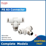 白色高品质 T Style Push In Fittings Pneumatic Quick Connector PB4-M5/6-01/PB8-02/PB10-03/12-04