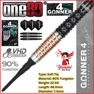 One80 SoftTip Dart 90% Tungsten Gunner 4 Lourence Ilagan Model (Black & RoseGold) 22G