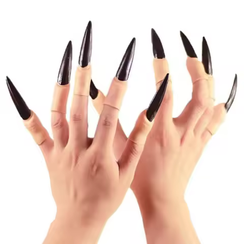 Finger Nail Cover False Nails Witch Fingernail Claws Halloween Masquerade Finger Nails Zombie Scary 