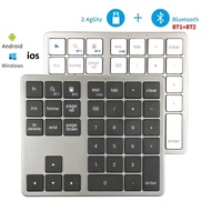 2.4G Bluetooth Number Pad Ultra-thin Wireless Numpad USB Rechargeable Numeric Keypad for IOS Android