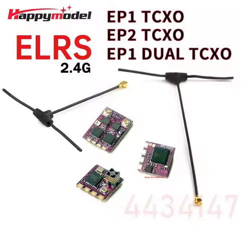 HappyModel 2.4G ELRS EP1 EP2 EP1 DUAL TCXO True Diversity Receiver with RF Amps for FPV Freestyle Lo