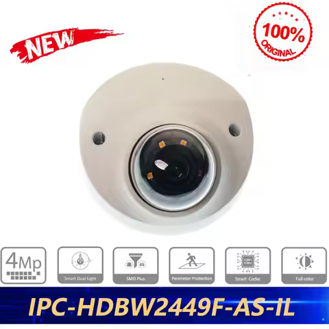 Dahua Original IPC-HDBW2449F-AS-IL 4MP Smart Dual Light Fixed-focal Dome WizSense Network Camera Bui