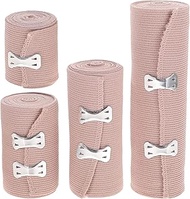 Healifty Elastic Bandage Pack with 4 + 7 Additional Clips - 2 Inch 3 Inch 4 Inch 6 Inch Roll Compres