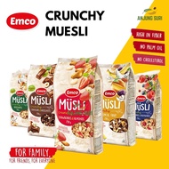 Crunchy Musli Cereal Breakfast Emco Chocolate Hazelnut Blueberries Strawberries Tropical Fruit Muesl
