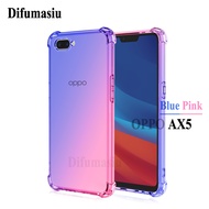 For OPPO AX5 Case Covers Shockproof Soft Case Gradient Color Silicone Soft TPU Casing Colorful Back Cover Anti Fall OPPO AX5 Phone Case
