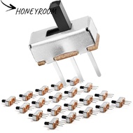 HONEYROOM 20pcs Micro Slide Switch, 2 Position SPDT Toggle Switch, Mini 4mm Toggle Vertical 1P2T Mic