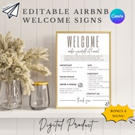 R13 Canva Editable Airbnb Signs | Digital Template | Canva