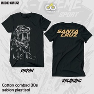 Kaos Santa Cruz/ RIDE-CRUZ Hitam/ Kaos MTB Rider/ Kaos MTB Santa Cruz/ Kaos Racing/ Kaos Sepeda/ Kao