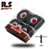 RS RC Bùn Địa Hình Lốp Xe 1.0 Beadlock Vành Bánh Bộ Cho 1/24 RC Xe Bánh Xích Xe Trục SCX24 FMS FCX24