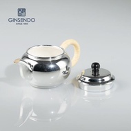 烏龍茶壺日本進口銀川堂小泡茶壺手工光面側把銀壺中式功夫銀茶壺