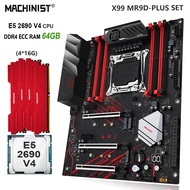 MACHINIST X99 Kit Motherboard LGA 2011-3 Set Inter Xeon E5 2690 V4 CPU 64GB(4*16G) DDR4 ECC RAM Memory Nvme M.2 ATX MR9D-PLUS UNMS