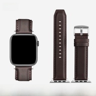 FUDIEN | สายนาฬิกาหนังแท้ Apple Watch Ultra ระบายอากาศได้ดี สายนาฬิกาหนังแท้สำหรับผู้ชายและผู้หญิง ส