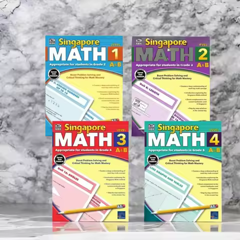 1book Singapore Math Level 1/2/3/4 Appropriate for students Workbook Boost Problem Solving and Criti