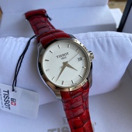 TISSOT COUTURIER RED LEATHER WOMEN WATCH
