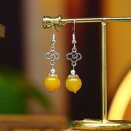Yellow Earrings Retro Chinese Earrings