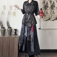 Dieying/Huayuci Original Improved Martial Arts Chinese Style Youth Feeling Men Women Shirt Wide-Leg 