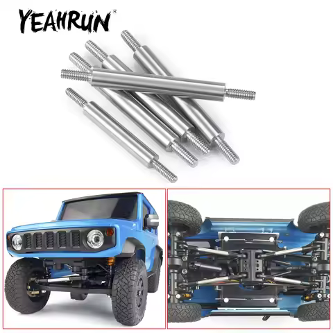 YEAHRUN 5Pcs Stainless Steel Steering Linkage Link Rod Set for Kyosho Jimny 1/18 MINI-Z 4x4 JEEP Wra