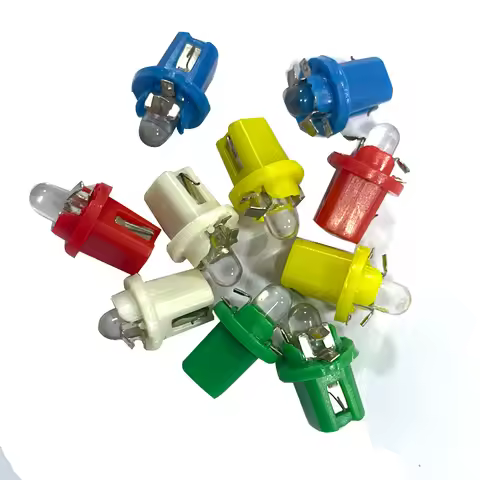 100Pcs T5 B8.5 B8.5D 1 LED F3 Car Gauge LED Warning Wedge Dashboard Dash Interior Car Light Bulb Sid