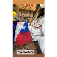 TAIWAN flag + stainless steel table pole