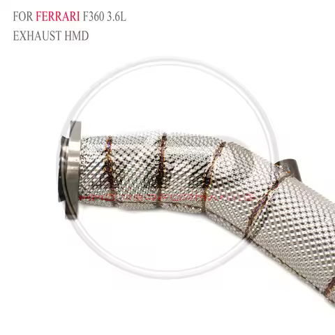 For Ferrari F360 3.6L V8 F131 Engine Stainless Steel Catless Equal Length Exhaust Downpipe