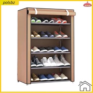 polsbz Metal Shoe Rack Multi-layer Shoe Rack Waterproof Dustproof Space-saving Storage Holder for Sh